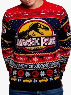 Jurassic Park Knitted Christmas sweater Unisex for Men or Women